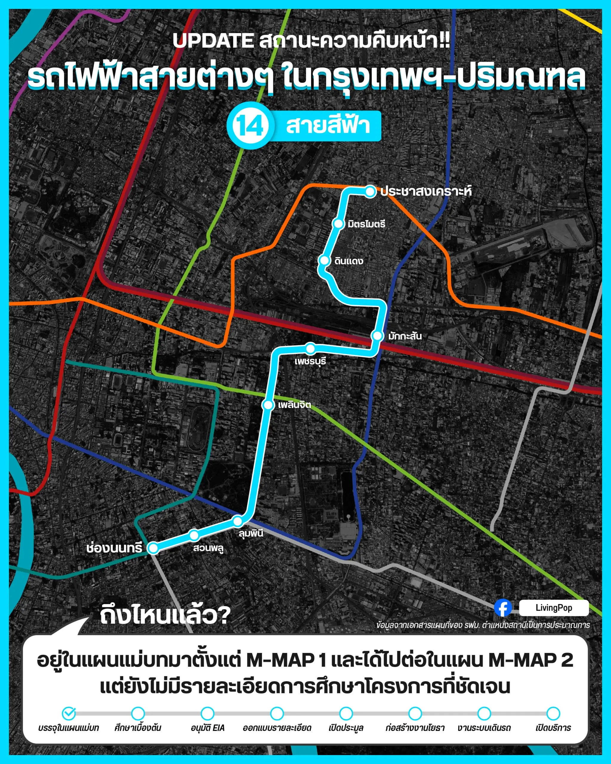 แผนที่รถไฟฟ้าสายสีฟ้า